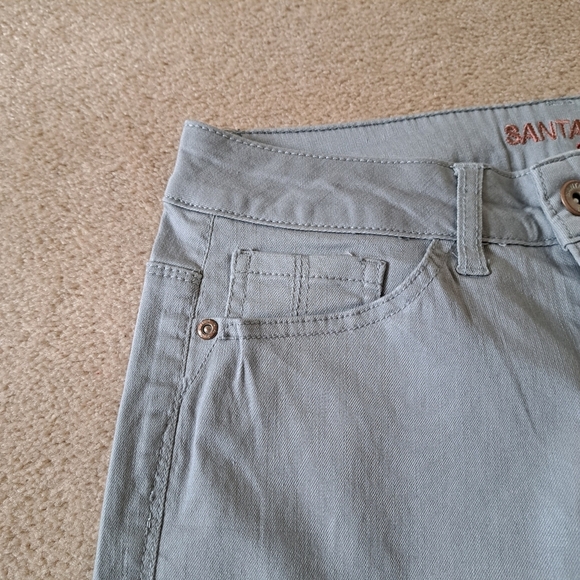 Santana Jeans Cropped Denim Grey Jean Capri Size 8 Straight Leg - Picture 3 of 11